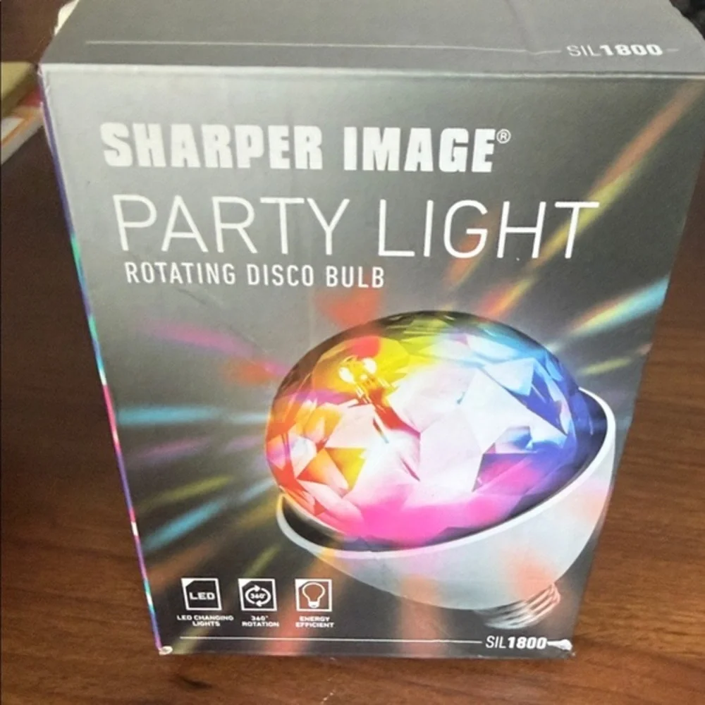 Sharper Image Rotating Disco Light - Vibrant Multicolor
